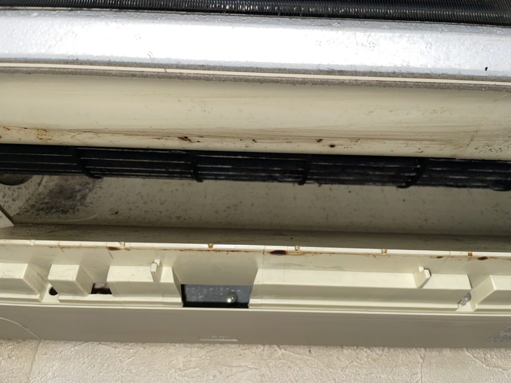 ルームエアコンファン洗浄前